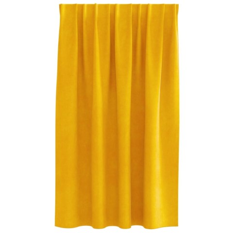 ZASŁONY ZACIEMNIAJĄCE 2 SZT. MUSZTARDOWY ŻÓŁTY 140X140CM