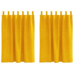 ZASŁONY ZACIEMNIAJĄCE 2 SZT. MUSZTARDOWY ŻÓŁTY 140X140CM