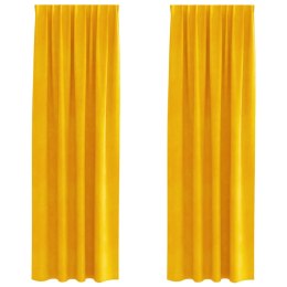 ZASŁONY ZACIEMNIAJĄCE 2 SZT. MUSZTARDOWY ŻÓŁTY 140X225CM