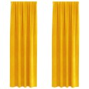ZASŁONY ZACIEMNIAJĄCE 2 SZT. MUSZTARDOWY ŻÓŁTY 140X260CM