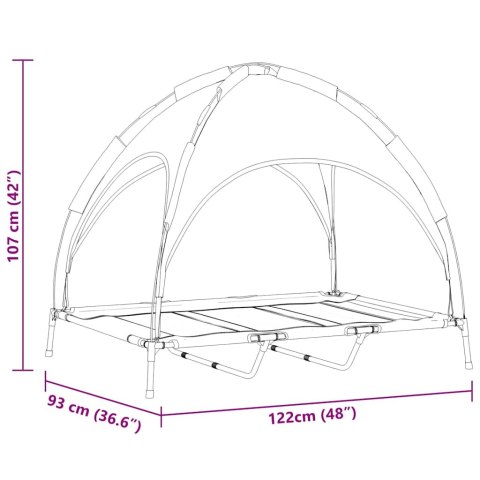 LEGOWISKO DLA PSA Z ZADASZENIEM OCHRONA PRZED SŁOŃCEM 122X93X106,5CM
