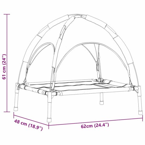 LEGOWISKO DLA PSA CZARNY 62X48X61CM STAL