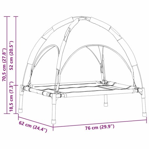 LEGOWISKO DLA PSA CZARNY 76X62X70,5CM STAL
