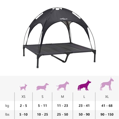 LEGOWISKO DLA PSA Z ZADASZENIEM OCHRONA PRZED SŁOŃCEM 92X77X82,5CM STAL