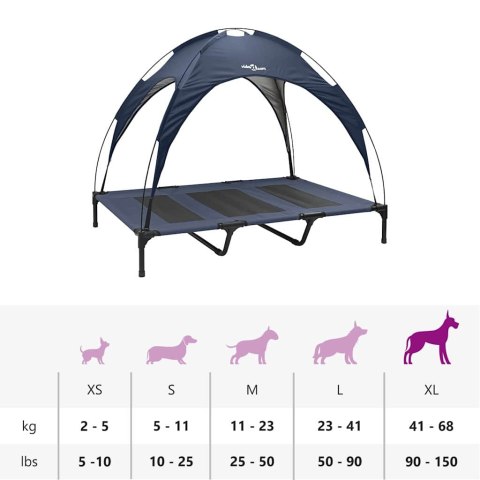 LEGOWISKO DLA PSA GRANATOWY 122X93X106,5CM STAL