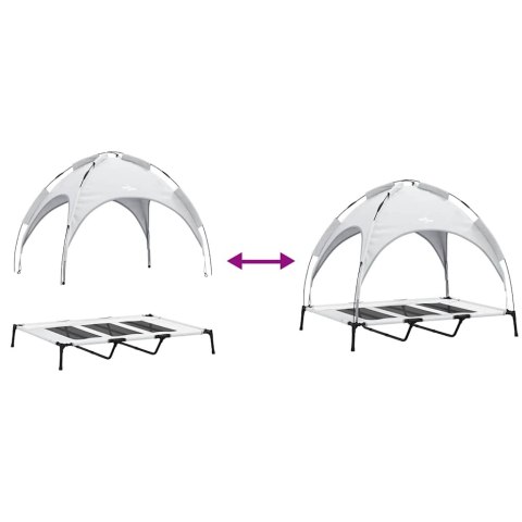 LEGOWISKO DLA PSA Z ZADASZENIEM OCHRONA PRZED SŁOŃCEM 122X93X106,5CM STAL