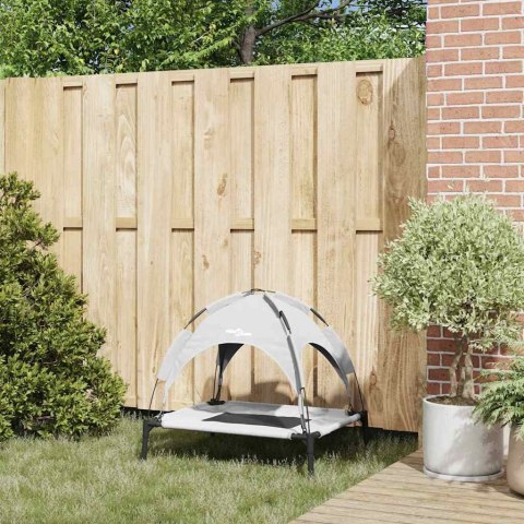 LEGOWISKO DLA PSA SREBRNOSZARY 76X62X70,5CM STAL