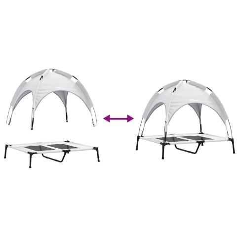 LEGOWISKO DLA PSA SREBRNOSZARY 92X77X82,5CM STAL
