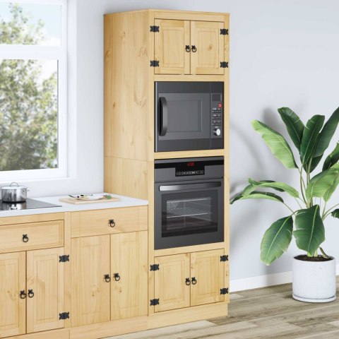 SZAFKOWY Z PÓŁKĄ MIODOWY 66X58X207CM LITE DREWNO SOSNOWE