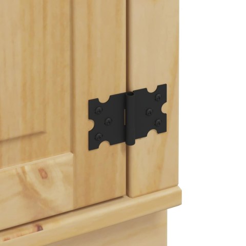 SZAFKOWY Z PÓŁKĄ MIODOWY 66X58X207CM LITE DREWNO SOSNOWE