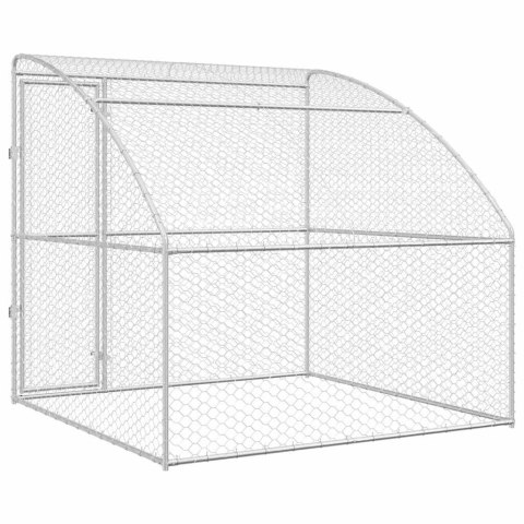 KENEL DLA PSÓW Z PRZECHOWYWANIEM SREBRNY 2X2X2M STAL