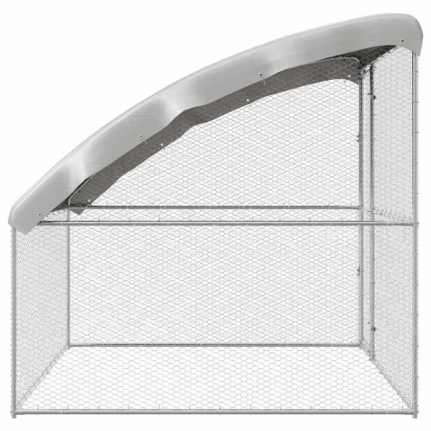 KLATKA DLA KUR SREBRNY 2X2X2M STAL GALWANIZOWANA