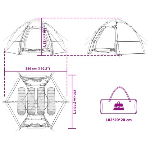 NAMIOT INSTANT ZIELONY 280X280X160CM STAL