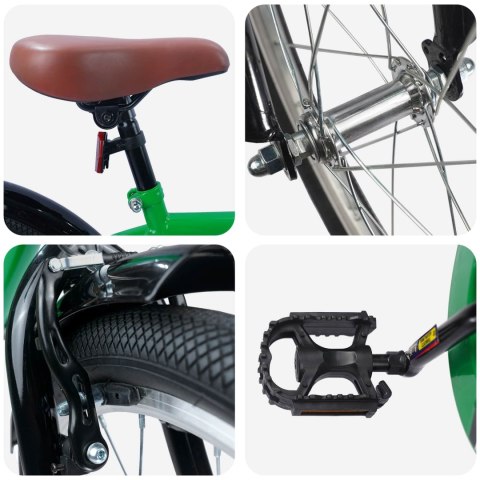 ROWER DZIECIĘCY 20 CALI DLA DZIECI W WIEKU 6-11 LAT ZIELONY