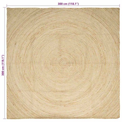 DYWAN 100% NATURALNA JUTA PLECIONY NATURALNY 300X300CM
