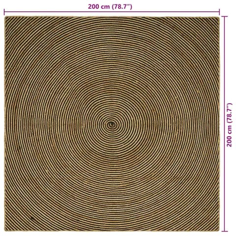 DYWAN 100% NATURALNA JUTA NATURALNY 200X200CM