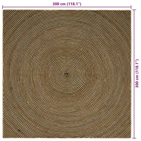 DYWAN 100% NATURALNA JUTA NATURALNY 300X300CM