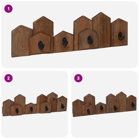 WIESZAK BRĄZOWY 48X8X15CM LITE DREWNO MAHONIOWE