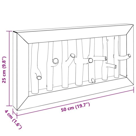 WIESZAK BRĄZOWY 50X11X25CM LITE DREWNO MAHONIOWE
