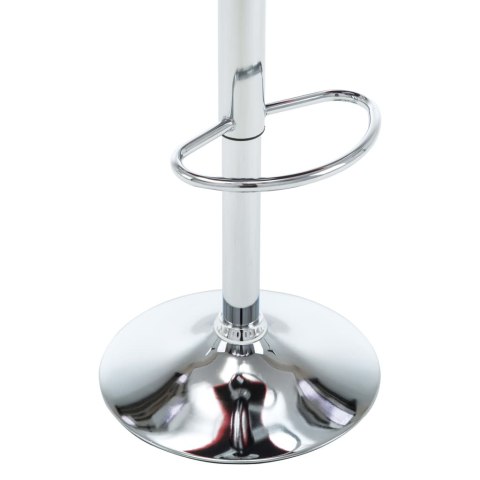 STOŁKI BAROWE 2 SZT BIAŁE SKÓRA