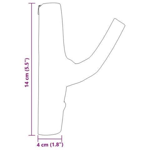 HAK BRĄZOWY 4X4X14CM LITE DREWNO RECYKLINGOWE