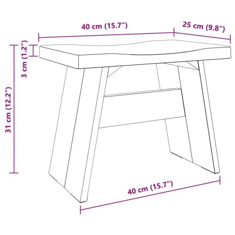 HALKA NATURALNY 40X25X31CM DREWNO MAHONIOWE