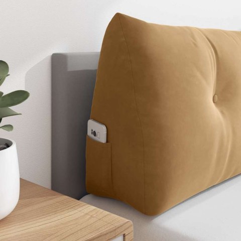 PODUSZKA NA PLECY BRĄZOWY 100X24X50CM AKSAMIT