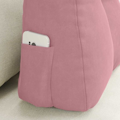 PODUSZKA NA PLECY RÓŻOWY 60X24X50CM AKSAMIT