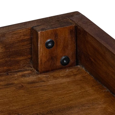 STOJAK NA ROŚLINY 3 SZT. BRĄZOWY DREWNO MAHONIOWE