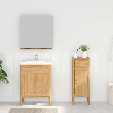 ZESTAW MEBLI ŁAZIENKOWYCH Z SZUFLADĄ Z PÓŁKĄ 2 SZT. WOSKOWY BRĄZ