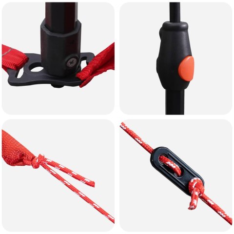 NAMIOT INSTANT Z PRZECHOWYWANIEM SZARY 260X260X185CM STAL