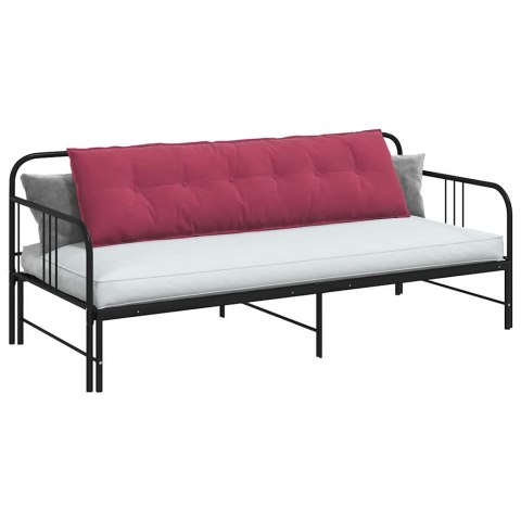 PODUSZKA NA PLECY CZERWONE WINO 180X50CM TKANINA SZTRUKSOWA