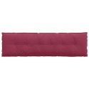 PODUSZKA NA PLECY CZERWONE WINO 180X50CM TKANINA SZTRUKSOWA