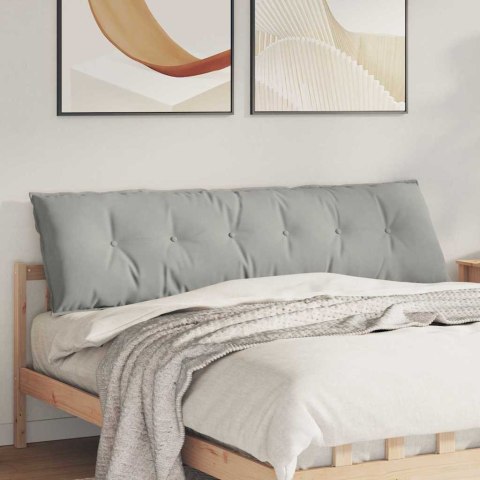 PODUSZKA NA PLECY JASNOSZARY 180X50CM TKANINA MIKROFIBROWA