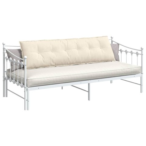 PODUSZKA NA PLECY KREMOWY 180X50CM TKANINA SZTRUKSOWA