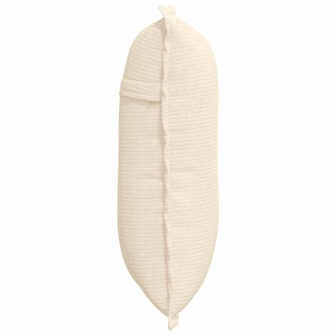 PODUSZKA NA PLECY KREMOWY 50X45CM TKANINA SZTRUKSOWA