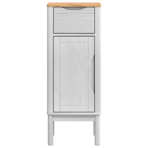 SZAFKA ŁAZIENKOWA BIAŁY 35X30X85CM LITE DREWNO SOSNOWE