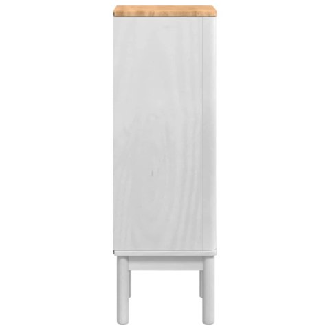 SZAFKA ŁAZIENKOWA BIAŁY 35X30X85CM LITE DREWNO SOSNOWE