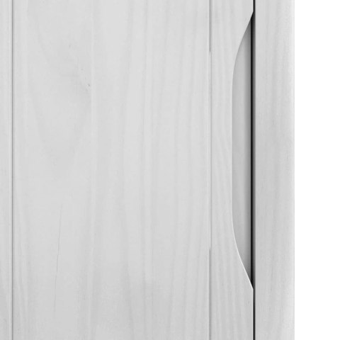 SZAFKA ŁAZIENKOWA BIAŁY 35X30X85CM LITE DREWNO SOSNOWE