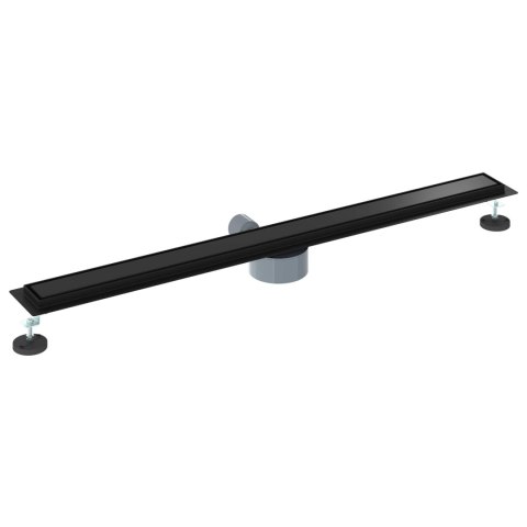 ODPŁYW PRYSZNICOWY 2 W 1 Z SYFONEM 360° CZARNY 100CM