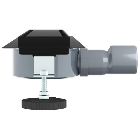 ODPŁYW PRYSZNICOWY 2 W 1 Z SYFONEM 360° CZARNY 50CM