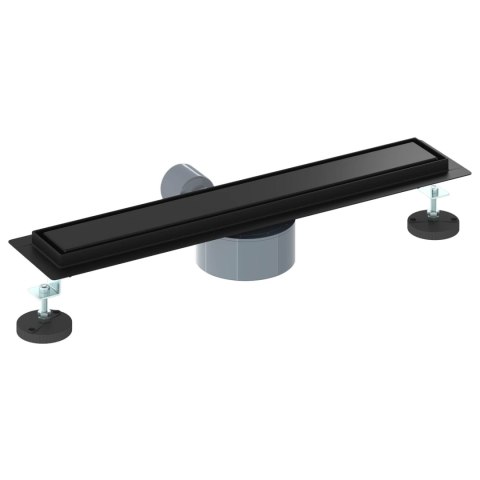 ODPŁYW PRYSZNICOWY 2 W 1 Z SYFONEM 360° CZARNY 50CM