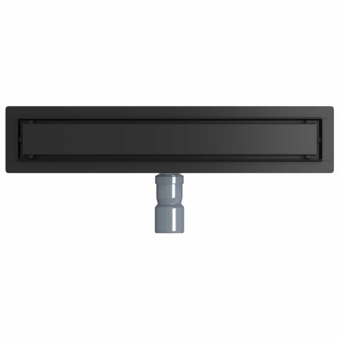 ODPŁYW PRYSZNICOWY 2 W 1 Z SYFONEM 360° CZARNY 50CM