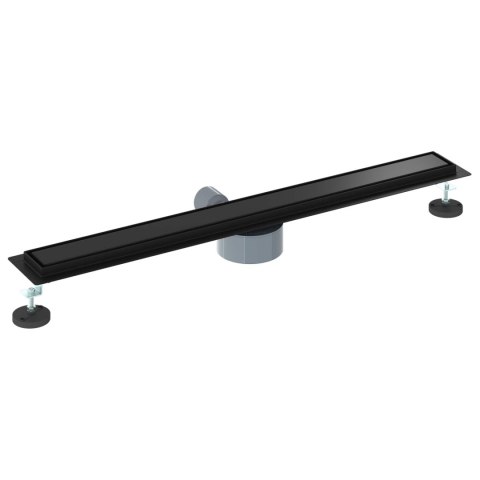 ODPŁYW PRYSZNICOWY 2 W 1 Z SYFONEM 360° CZARNY 80CM