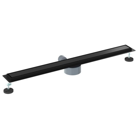 ODPŁYW PRYSZNICOWY 2 W 1 Z SYFONEM 360° CZARNY 90CM