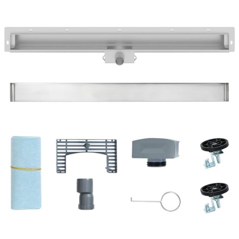 ODPŁYW PRYSZNICOWY MONTOWANY NA ŚCIANIE SREBRNY 90CM