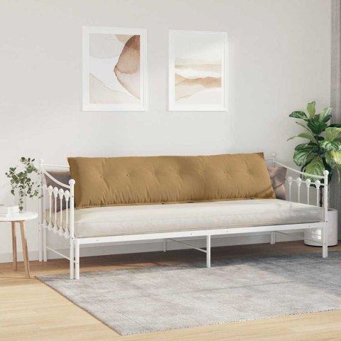 PODUSZKA NA PLECY BRĄZOWY 200X50CM TKANINA SZTRUKSOWA