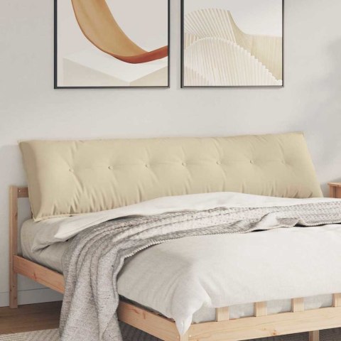 PODUSZKA NA PLECY KREMOWY 200X50CM TKANINA MIKROFIBROWA