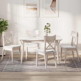 PODUSZKI NA SIEDZISKA 4 SZT. BIAŁY 40X40X3CM TKANINA