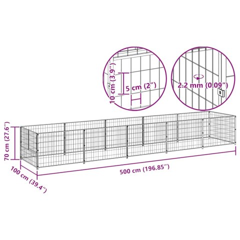 KOJEC DLA PSA CZARNY 5M² STALOWY